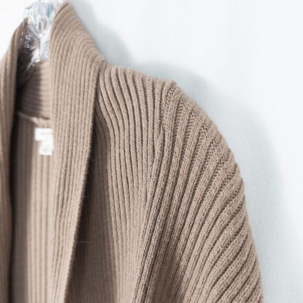 Banana Republic Short Sleeve Ribbed Knit Cardigan Womens Small Brown Lagenlook‎ - Picture 7 of 14